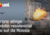 Drone ucraniano atinge um complexo habitacional no sul da Rússia; confira