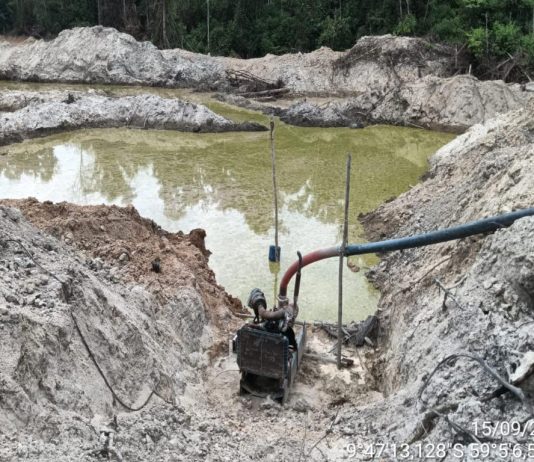 Batalhão Ambiental fecha garimpo ilegal e apreende maquinários em Colniza