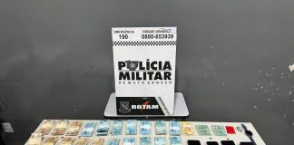 Rotam prende faccionada e recupera veículo e dinheiro roubados de loja de automóveis