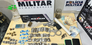 Rotam prende homem por tráfico de drogas e apreende porções de entorpecentes em Cuiabá