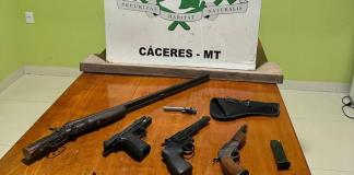 Polícia Militar apreende armamento e prende homem por crime ambiental às margens do Rio Paraguai