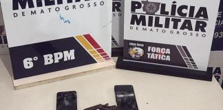 Polícia Militar apreende arma e prende três homens por tentativa de homicídio em Cáceres