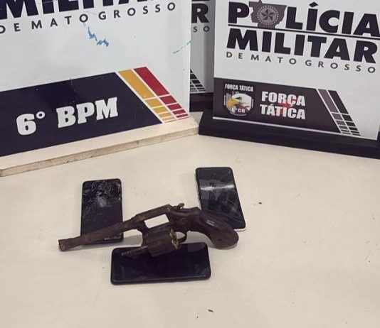 Polícia Militar apreende arma e prende três homens por tentativa de homicídio em Cáceres