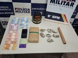 Rotam apreende menor faccionado com porções e tablete de maconha em cidade de MT