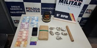 Rotam apreende menor faccionado com porções e tablete de maconha em cidade de MT