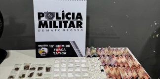 Força Tática prende dois faccionados por tráfico de drogas e apreende 91 porções de entorpecentes