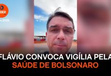 Flávio convoca vigília pela saúde de Bolsonaro
