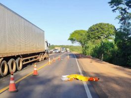Trabalhador morre atropelado por carreta na Rodovia dos Imigrantes em Cuiabá