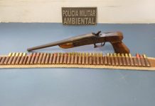 Companhia Ambiental prende homem com arma e munições em cidade de MT