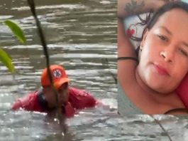 Bombeiros intensificam buscas por mulher desaparecida no rio Lira, em Sorriso