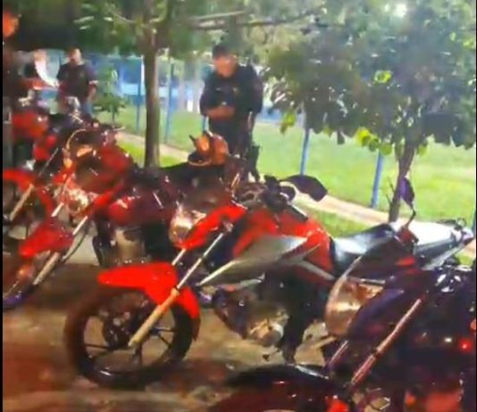 Polícia Militar frustra rolezinho em Rondonópolis e apreende 30 motocicletas irregulares