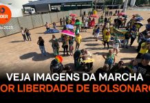 Veja imagens da marcha pela liberdade de Bolsonaro em Brasília