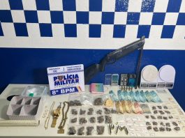 Polícia Militar prende faccionado com 70 porções de drogas, 30 munições e arma de fogo
