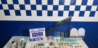 Polícia Militar prende faccionado com 70 porções de drogas, 30 munições e arma de fogo