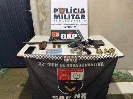 Polícia Militar prende faccionado com armas de fogo e munições em cidade de MT