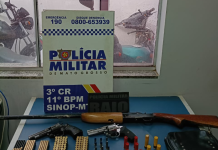 PM e Gaeco apreendem armas de fogo e munições durante operação em Sinop