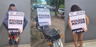 Casal é preso após ser flagrado com motocicleta roubada e porção de droga em Mato Grosso