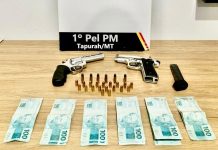 PM prende homem por porte ilegal de arma de fogo e apreende R$ 5,5 mil