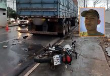 Motociclista morre após colisão com caminhão na Avenida dos Trabalhadores
