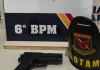 Rotam prende dupla com 12 passagens criminais e apreende simulacro de arma em Cáceres