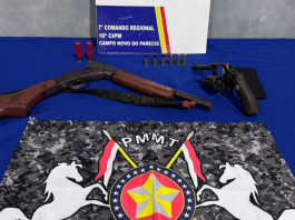 Cavalaria da PM prende faccionado com armas de fogo em Campo Novo do Parecis
