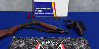 Cavalaria da PM prende faccionado com armas de fogo em Campo Novo do Parecis