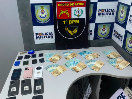 Polícia Militar localiza mala com R$ 8 mil e prende suspeito por golpes na internet em Cuiabá