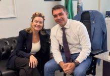 Júlia Zanatta defende Flávio Bolsonaro e critica ataques de aliados da direita durante disputa eleitoral