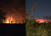 Incêndio iniciado em área de descarte irregular se espalha e chega ao terreno do Aeroporto Marechal Rondon