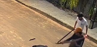 Câmera registra ataque a pauladas que matou homem de 50 anos em rua de MT