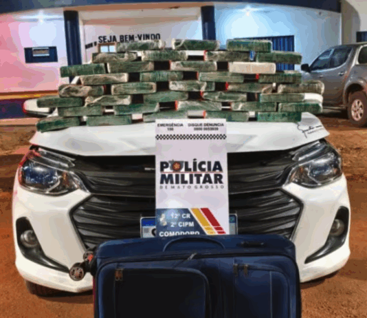 Motorista é preso em flagrante com 35 tabletes de pasta base de cocaína