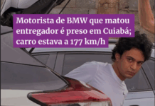 Motorista de BMW que atropelou e matou motociclista é preso em Cuiabá Reprodução