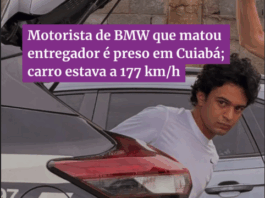 Motorista de BMW que atropelou e matou motociclista é preso em Cuiabá Reprodução