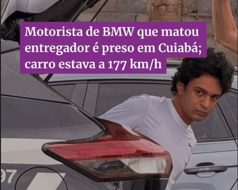 Motorista de BMW que atropelou e matou motociclista é preso em Cuiabá Reprodução