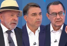 Lula aparece com 38%, Flávio Bolsonaro tem 30% e Augusto Cury soma 11% no 1º turno, diz pesquisa